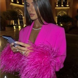 ZARA FEATHER BlAZER NWT